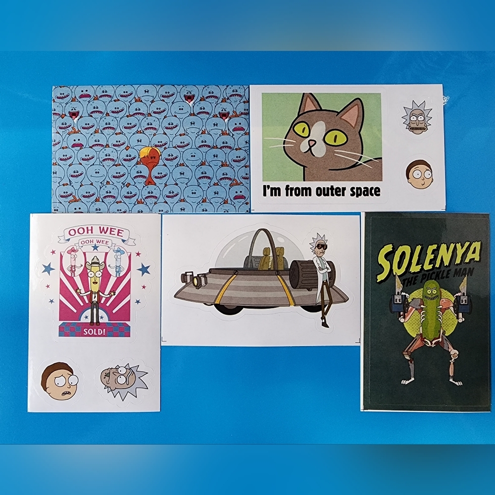 Set of 15 Rick And Morty Vending Machine Stickers,  Series 4